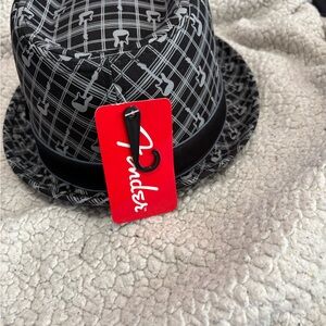 Fender Black and White Patterned Fedora